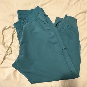 Blue green fig pants